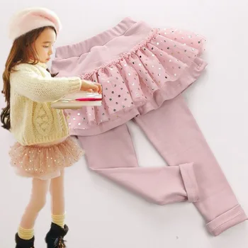 

Autumn Baby Girls Skirt Leggings Cotton Cute Kids Girl Long Pants Children's Clothing Princess Clothes Trousers 3T-7 Y Wholesale