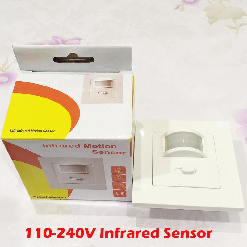 Hot 2in1 Auto AC110V 220V On/Off Infrared PIR Occupancy Security Infrared Motion Sound Sensor Switch Recessed Wall Light YY