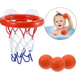 Стрелялка, игрушка комплект детская Ванна мини всасывает чашки Детские игрушки для ванной Баскетбол Пластик забавные с обручем шары