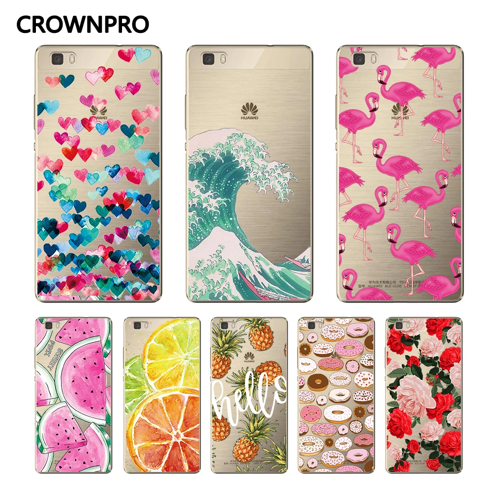 

CROWNPRO sFOR Huawei P8 Lite Case Cover Soft Silicon TPU Cases FOR Huawei P8 Lite Phone Protective Back P8 Lite 2015 2016 Capa