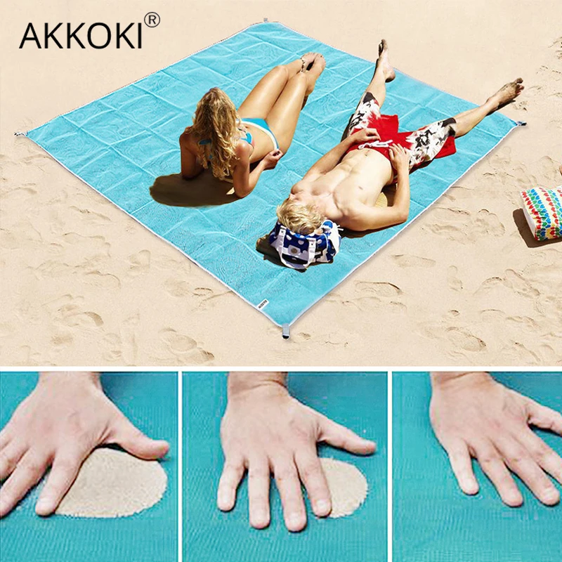 

Sand Free For Beach Mat Portable Outdoor Anti-slip Sand Mats Sandless Blanket Waterproof Rug Picnic Camping Party Drop Shipping