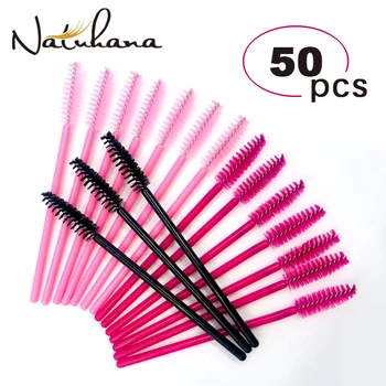 

50pcs Eyelash Extension Disposable Eyebrow brush Mascara Wand Applicator Spoolers Eye Lashes Cosmetic Brushes Set makeup tools