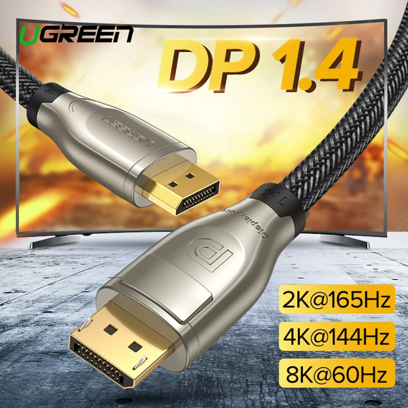 Ugreen DisplayPort 1.4 Cable 8K 4K HDR 165Hz 60Hz Display Port Adapter