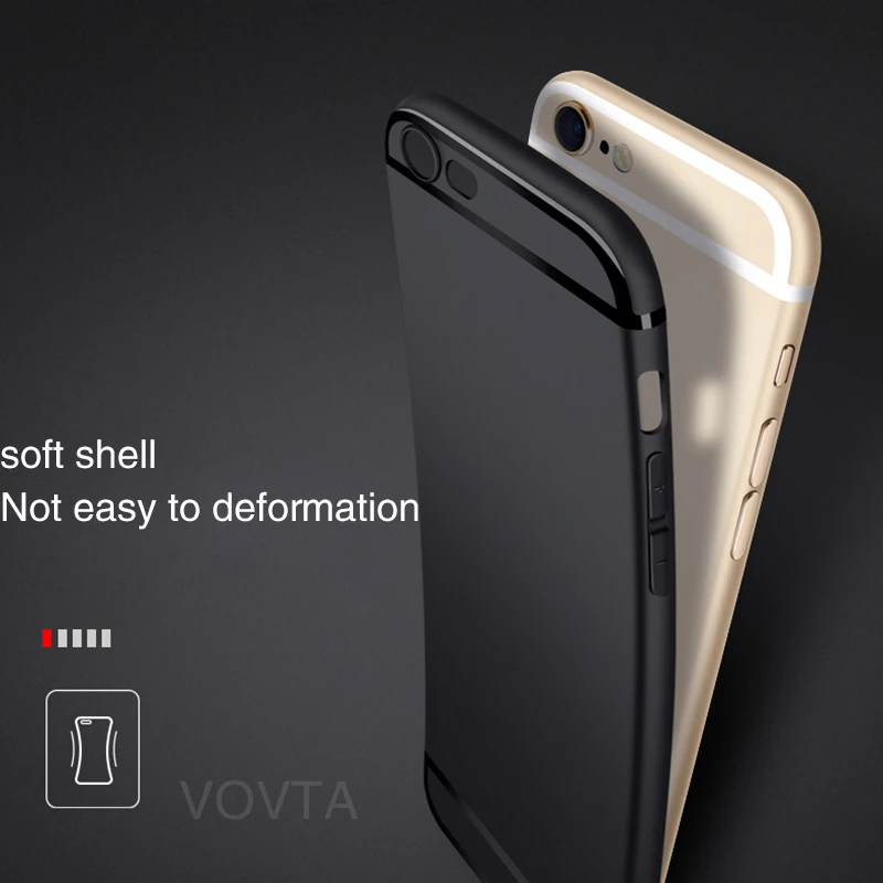 VOVTA Ultra Thin Phone Case for iPhone 6 6s Cases 6 6s Plus Luxury TPU Plastic Cover For iphone 7 8 Case 7 8 Plus SE 5 5s Cases7