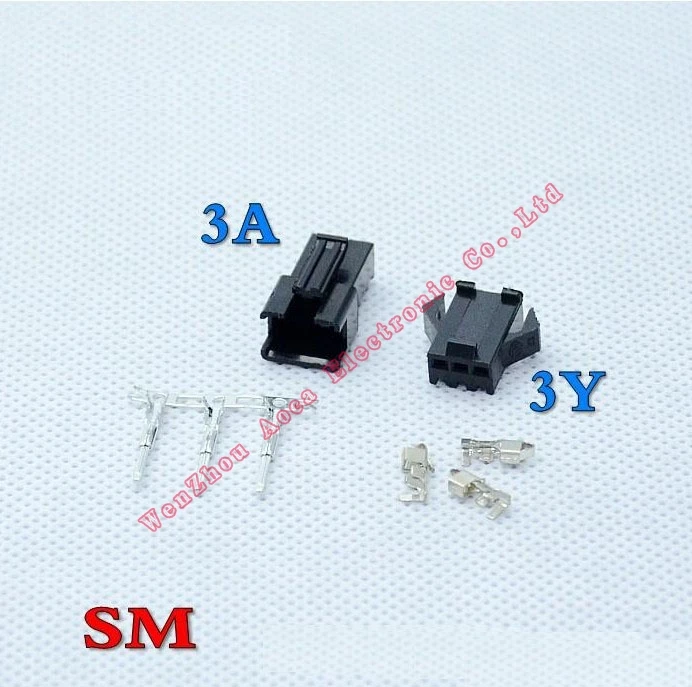 

100SET SM-2A SM-2P male Connector cable Terminal plug connectors jacket auto Plug socket 2 pin female Connector automotive