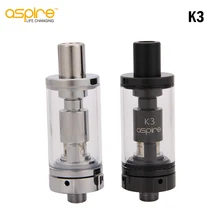 Original Aspire K3 Tank Clearomizer 2ml Atomizer with 1.8ohm BVC Organic Cotton Coil for Aspire K3 Quick Start Kit E Cigarette
