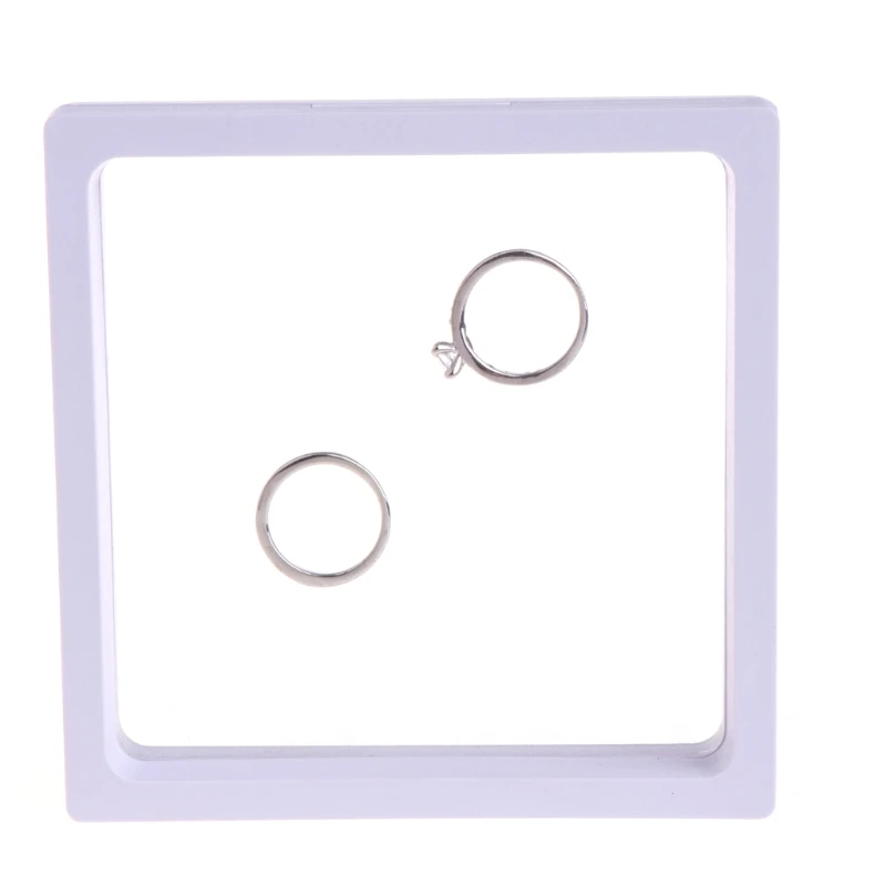 

New Jewelry Box Display Storage Transparent Square Film Holder Frame Window Case
