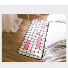 Розовый клетчатый ковер прикроватный матрас гостиная Мягкий Нескользящий прямоугольный коврик