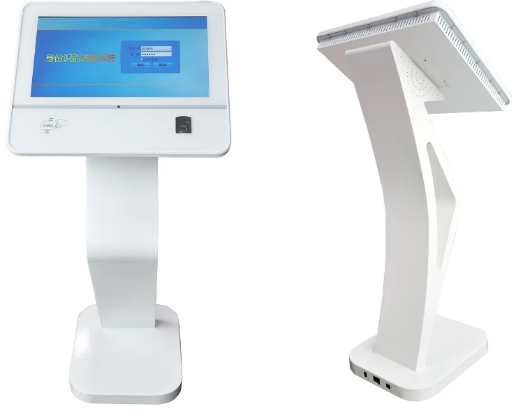 

Security guard Visitors check in/out time management Face and ID Recognition pc desktop with 10.1 inch touch monitor
