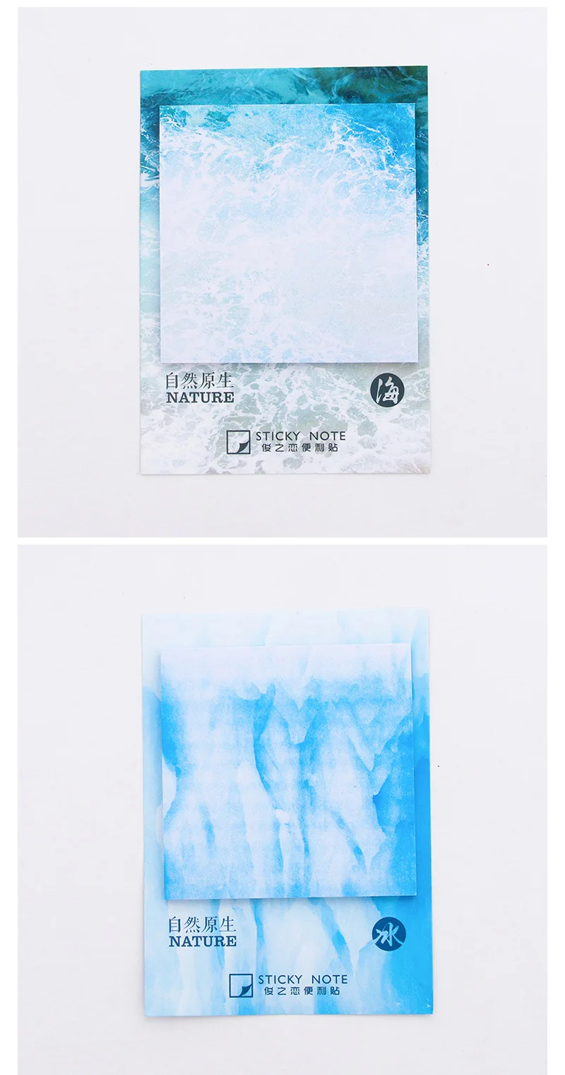 Kawaii природа самоклеящиеся Блокнот заметки доски памятки закладки Школа канцелярских товаров papelaria