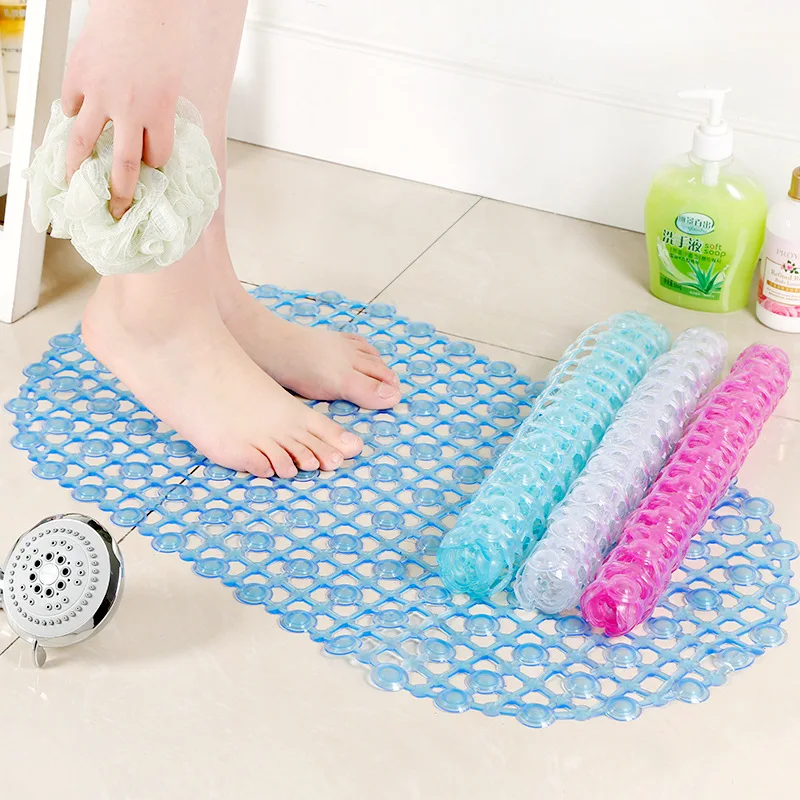 Коврик для душа Ванная комната присоска подушка ПВХ проницаемая бусина ванная - Фото №1
