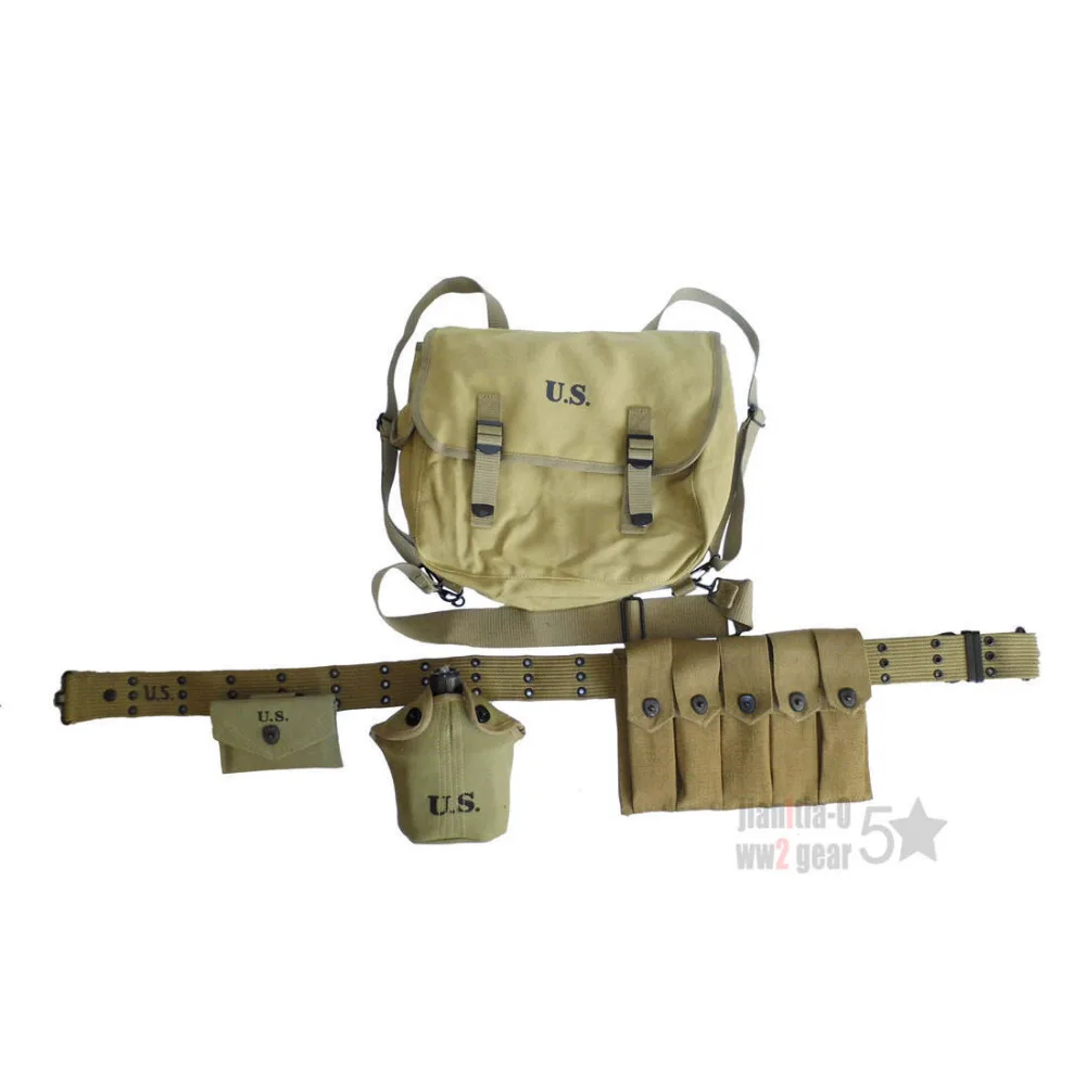 

WWII WW2 US ARMY MILITARY USMC THOMPSON PARATROOPER WEBBING BAG SET EQUIPMENT MILITARY SOLDIER COMBINATION