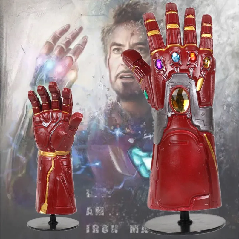 Перчатки для косплея эндгейл Железный человек Infinity Gauntlet Tony Stark Thanos Stone латексные