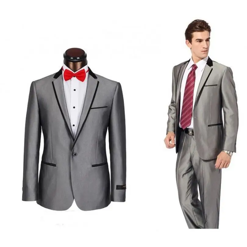 High grade Business Mens Formal Wear Notched Lapel One Button Three