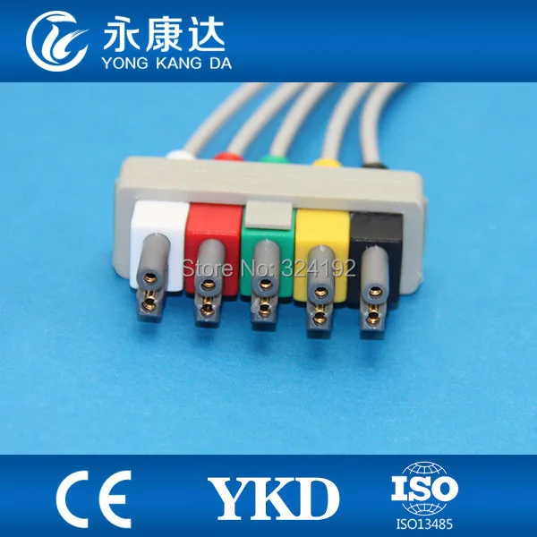 5 проводной кабель для ЭКГ с IEC зажим кабеля монитора Datex Ohmeda|cable for|cable ieccable ecg |
