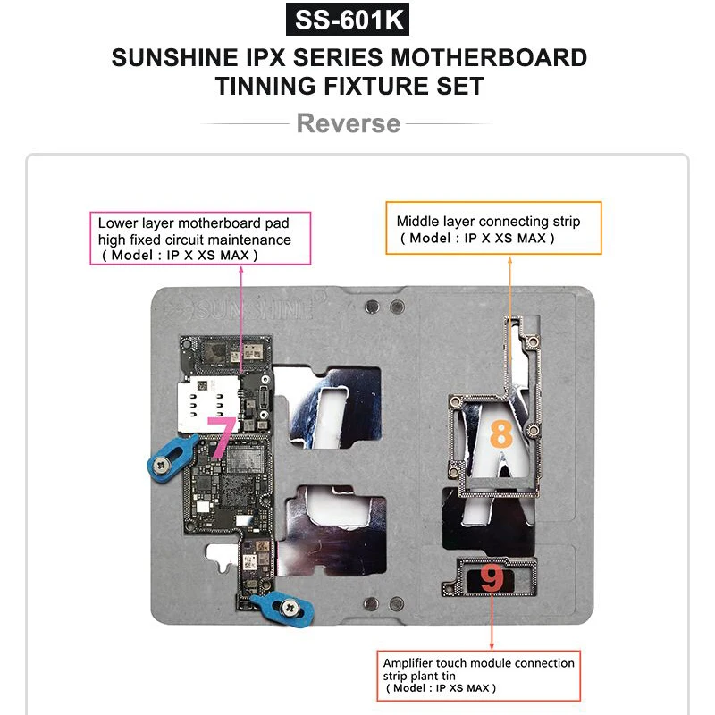 Comprar SUNSHINE g lon SS 601K para iPhone X XS XSMAX placa base de reparación conjunto de accesorios de fijación magnética de doble cara