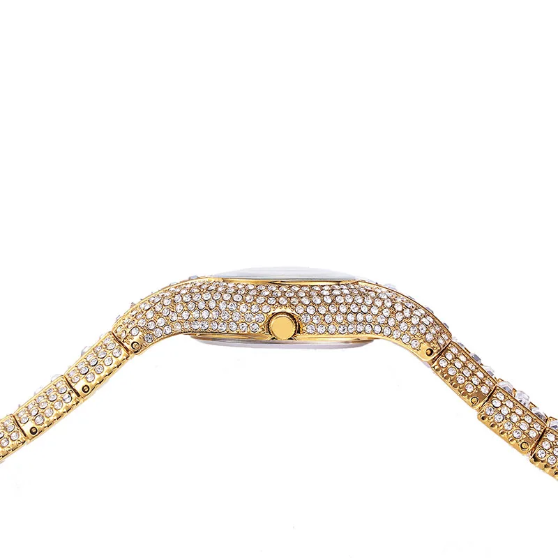 MISSFOX Della Miscela Baguette Donne Del Diamante Orologi Da Donna Di Lusso Orologio D'oro Antiurto Impermeabile Piccola Delle Donne Della Vigilanza Per La Femmina Orologio