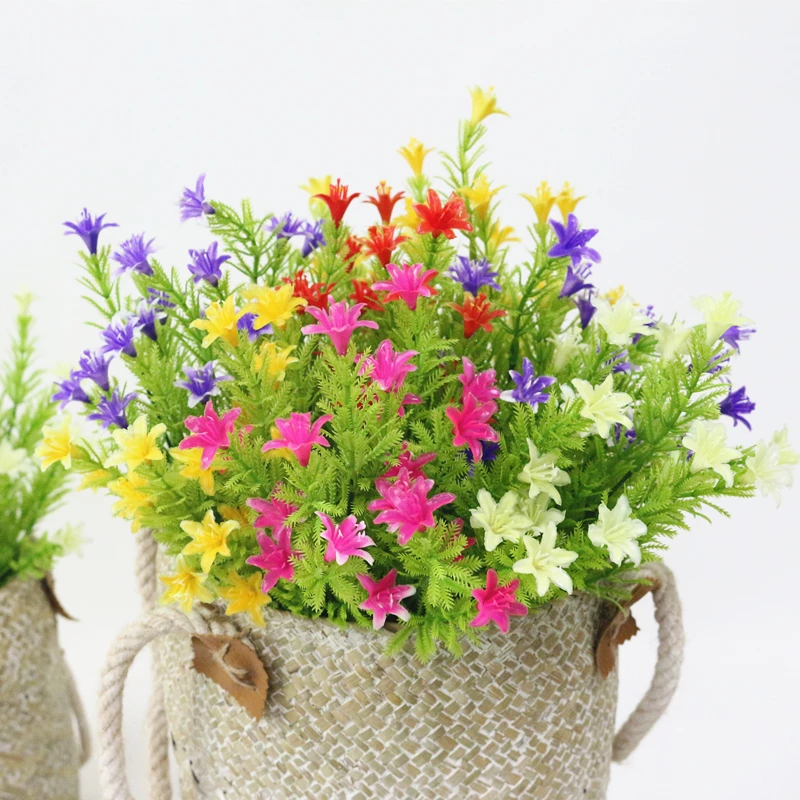 JAROWN Artificial Plastic Lily Fake Bouquet Wedding Feast Decorations Ramos De Flores Home Office Decor Simulation Flowers (4)