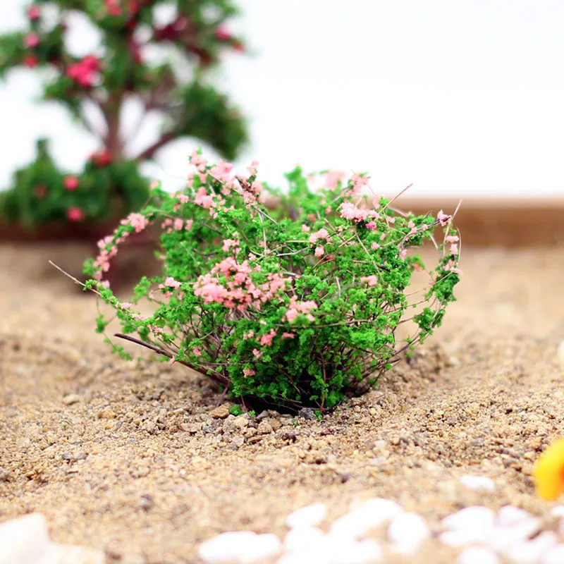 

Min Order $10, Artificial Mini Bush Flower Micro Landscaping Decoration Small Craft DIY Sand Table Accessories
