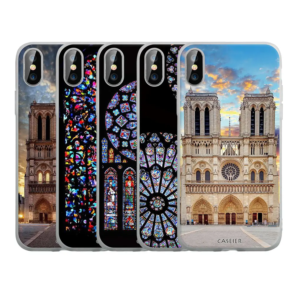 CASEIER Notre Dame de Paris чехол для телефона iPhone 7 8 6 6s Plus X XR XS MAX винтажные мягкие 5 5S SE чехлы |