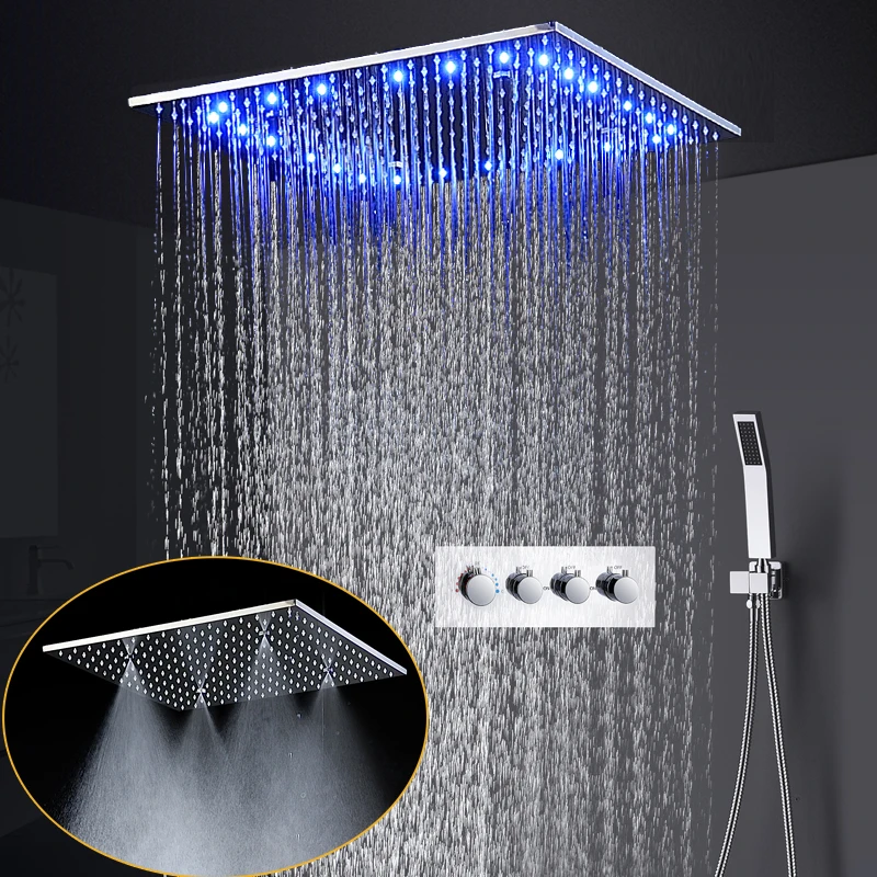 Luxe Badkamer Douche Set 20 Inch Plafond Regen Spa Mist Jet Douche