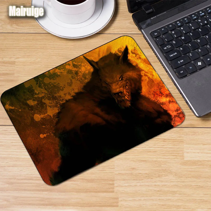 Коврик для мыши Mairuige Werewolf с художественным узором светильник волка игровые