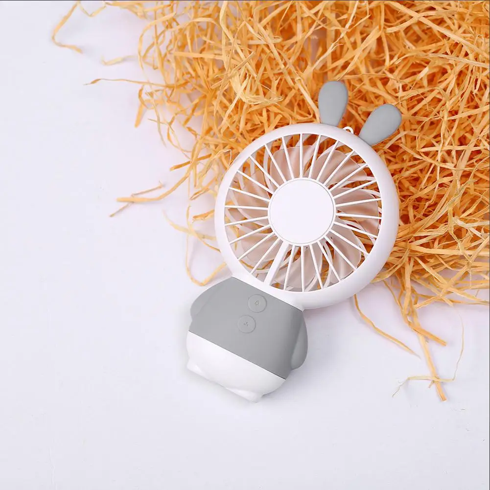 Adoolla USB перезаряжаемый портативный милый мини-вентилятор с красочным светом для студентов