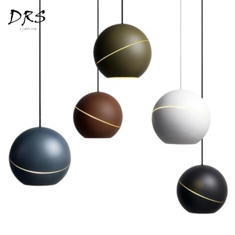 

Nordic Modern Sphere Iron Ball Pendant Lights Dining Room Bedroom Bedside Bar Living Room Clothing Decor Hanging Lamps Fixtures