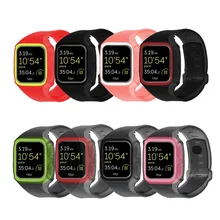 ТПУ силиконовый ремешок для Fitbit Versa силиконовый ремешок двойной цвет Замена браслета аксессуары для Fitbit Versa Смарт часы