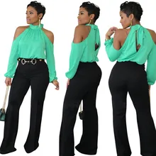 Летняя популярная новая модная футболка, повседневная женская футболка с обернутым воротником, открытая Сексуальная женская футболка с длинными рукавами