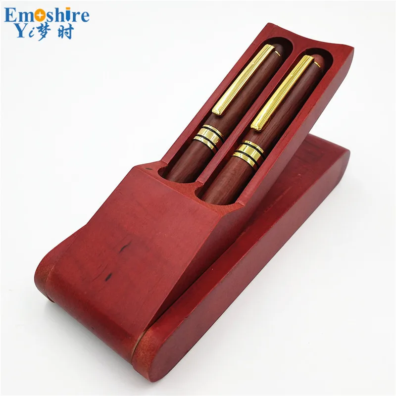 Emoshire Factory direct sales mahogany signature pen sets wooden office stationery company gifts free customization (22)