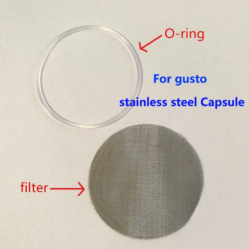 Уплотнительное кольцо и фильтр для капсула из нержавеющей стали comaptible gusto Кофейня машина