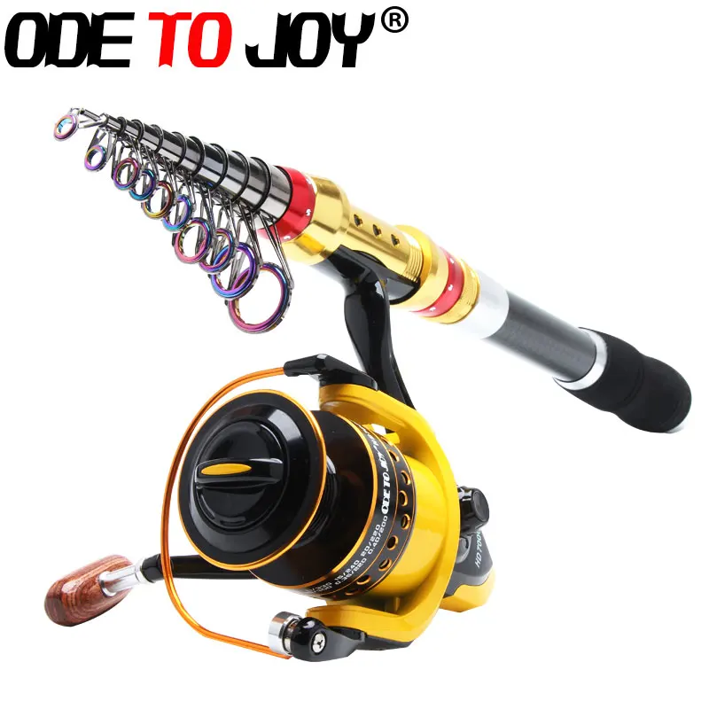 ODETOJOY 1.8 3.6M telescopic Fishing rod Combo Spinning Fishing Rod