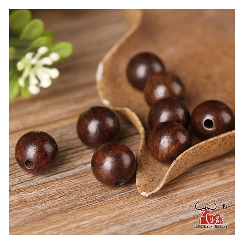 cheap 100Pcs Lot Dark Brown Wood Beads 6mm 8mm 10mm 12mm 15mm Round Wooden Beads For Jewelry Making,High grade Hardwood Beads
