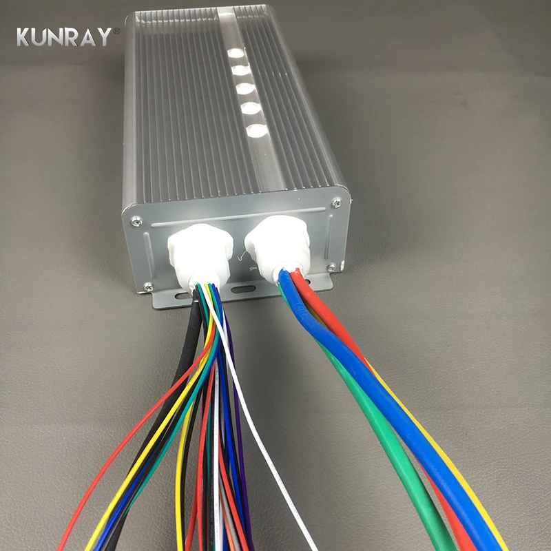 KUNRAY BLDC 42 V-72 V 3000W бесколлекторный мотор Скорость контроллер 80A 24Mosfet 120 градусов фазы с Сенсор зал для электрического велосипеда A13