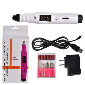 

1set 6bits 20000rpm Professional Nail Electric Manicure Machine Drill art Pen Pedicure File Polish Shape Tool Feet Care Product