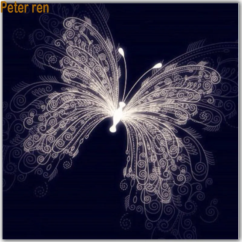 

Peter ren Diy Diamond painting cross stitch Full Square & Round 3d diamond mosaic Diamond embroidery Night Lights Butterfly