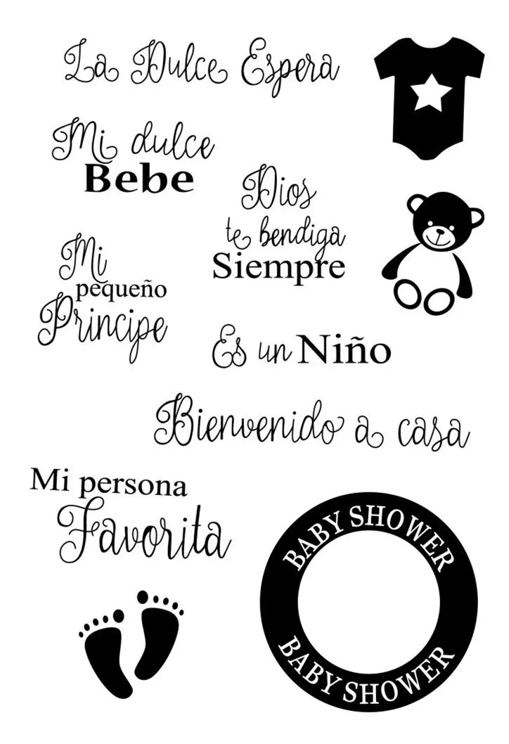 

Baby stamp Clear Stamp for Scrapbooking Transparent Silicone Rubber DIY Photo Album Decor A276