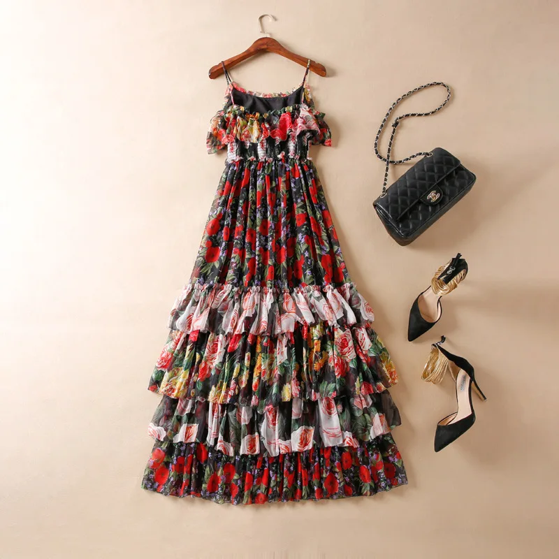 

BH04729 High quality New Fashion Women 2019 spring Dress Luxury famous Brand European Design party style dress