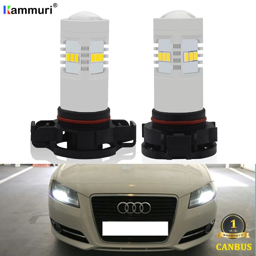 CANBUS No Error H16 5202 PS19W PSY24W LED Bulbs for AUDI A3 8P sportback 2008+ LED DRL Daytime