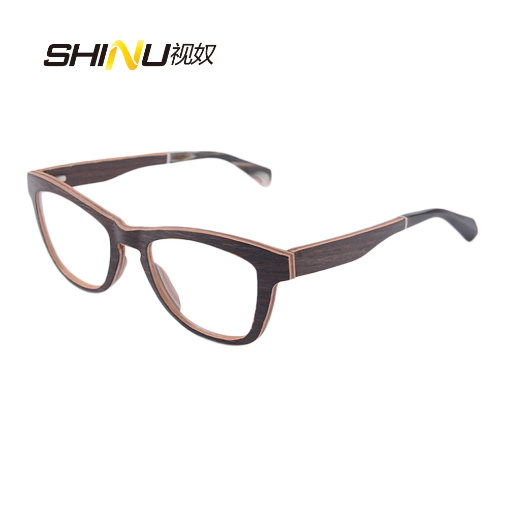 

Luxury Multi Layers Black Walnut Wooden Glasses Full Laminated Wood Eyeglasses Optical Frame Myopia Prescription Eyewear Frames