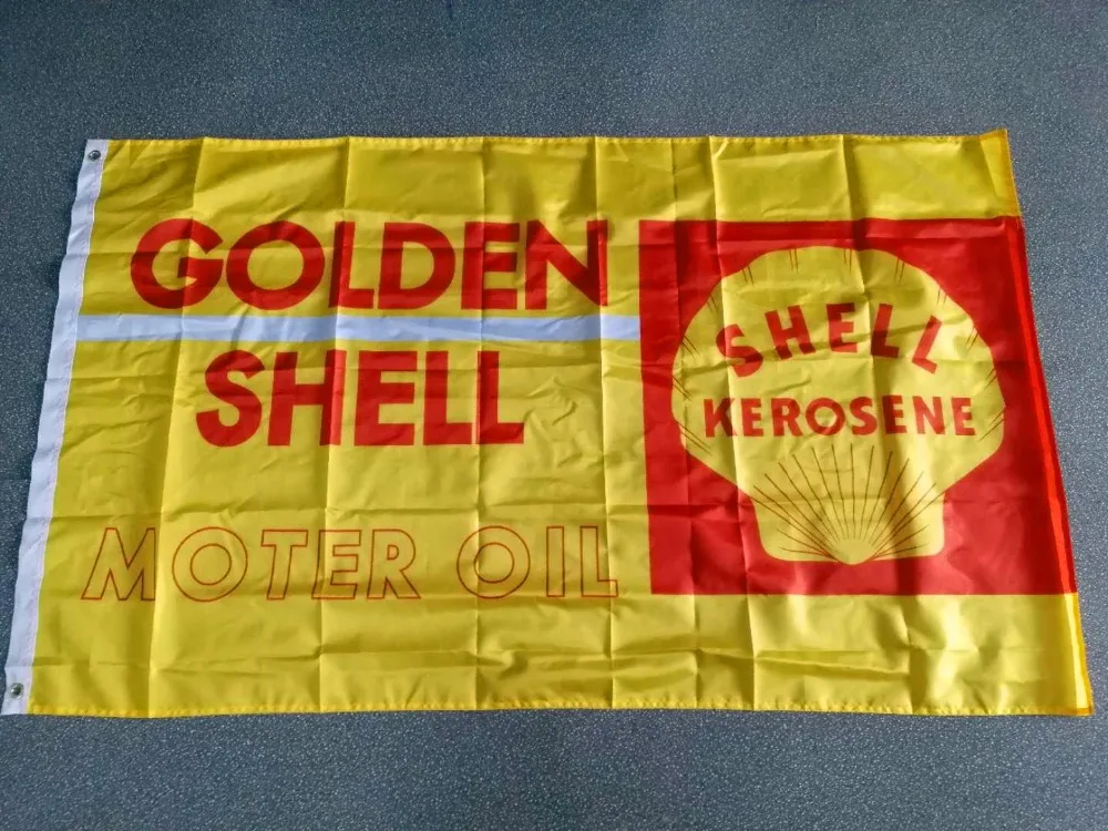 

Yehoy 90*150cm golden shell moter oil flag