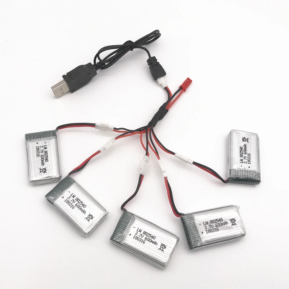 3 7 V 600 mAh Lipo для X5 X5C X5SC X5SW 2 4G RC quadcopter v mah литий полимерный аккумулятор с USB зарядным