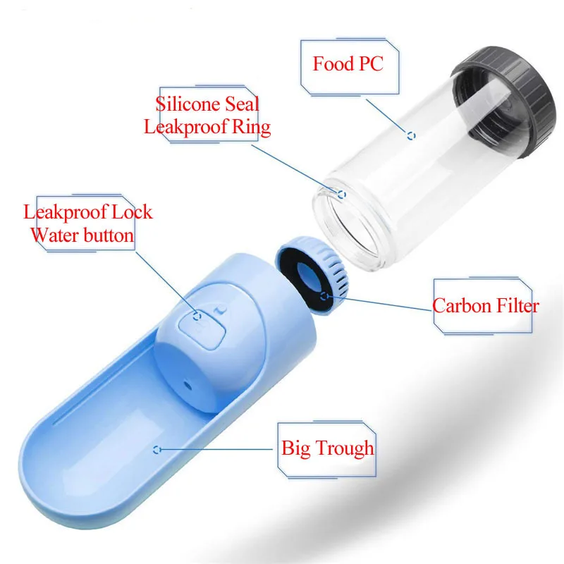 300 мл портативная бутылка для воды для собак, для маленьких и больших собак, продукт для домашних животных, для путешествий, для щенков, миска для питья, для улицы, для домашних животных, диспенсер для воды, кормушка