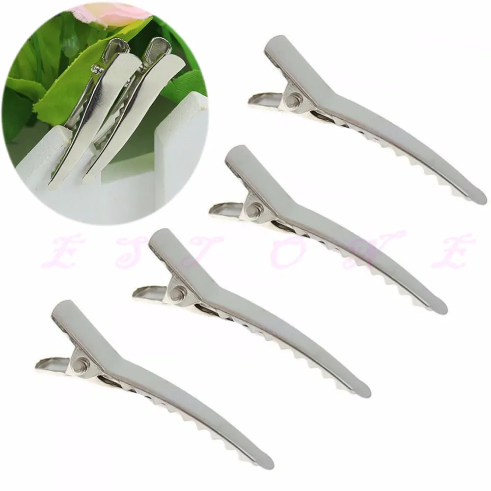 YAS 10pcs New 34mm Metal Single Prong Alligator Bow DIY Hair Clips Proin Hair Clips & Pins from
