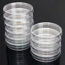 10 шт. 55x15 мм полистирол стерильные чашки Петри культура бактерий блюдо для Лаборатория медицинской биологических научных лабораторное