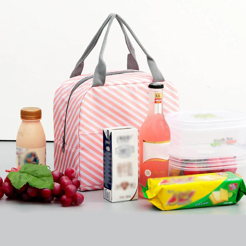 1 قطعة العزل المحمولة الغداء حقيبة قدرة كبيرة للماء قماش علب الاغذية أكياس النساء الاطفال الرجال لوازم تخزين أكياس