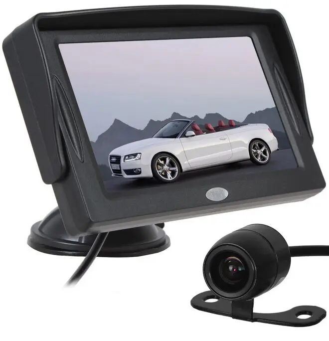 

XYCING 4.3 Inch Color TFT LCD Car Monitor Parking Rear View Monitor +18mm CMOS Auto Car Rearview Reverse Backup Camera