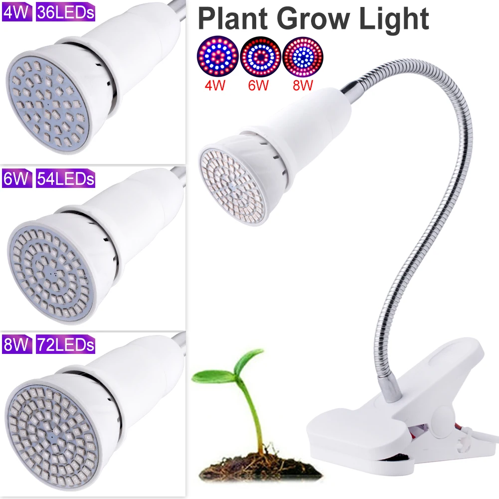 

2PCS 4W 6W 8W AC220V High Power Led Grow Light Lamp For Plants Vegs Aquarium Garden Horticulture And Hydroponics Grow/Bloom
