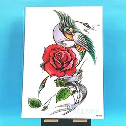 Водостойкая временная татуировка наклейка птица и цветок тату наклейка s флэш-тату поддельные татуировки для женщин